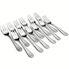 12pcs Fruit Forks Stainless Steel Dessert Forks Salad Forks for Party Buffet