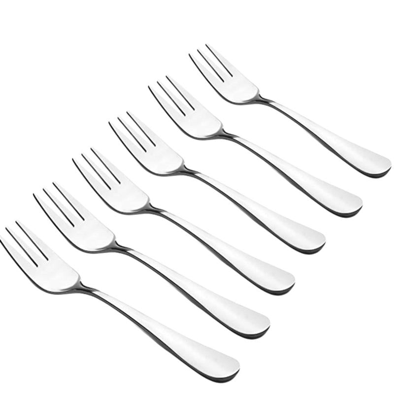 12pcs Fruit Forks Stainless Steel Dessert Forks Salad Forks for Party Buffet