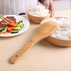 Bamboo Rice Paddle Stand Up Non-stick Rice Spoon