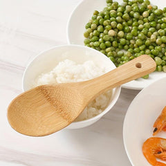 Bamboo Rice Paddle Stand Up Non-stick Rice Spoon
