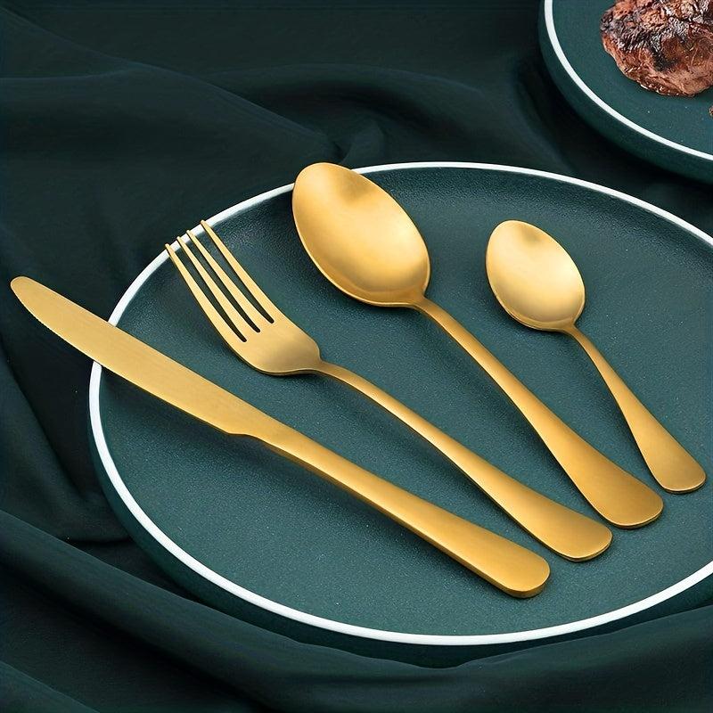 24-Piece Stainless Steel Silverware Set for 6, Mirror Polished Cutlery Utensils