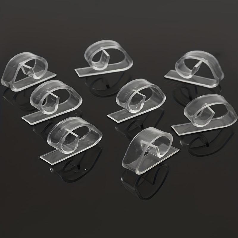 12pcs Clear Plastic Tablecloth Clips for Parties and Events