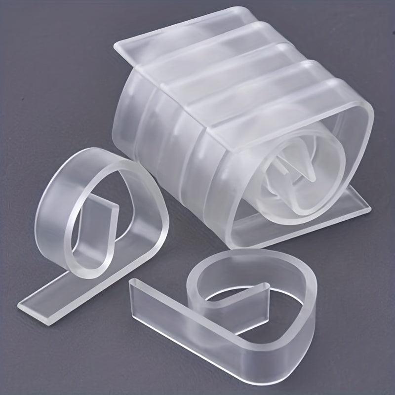 12pcs Clear Plastic Tablecloth Clips for Parties and Events