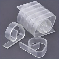 12pcs Clear Plastic Tablecloth Clips for Parties and Events