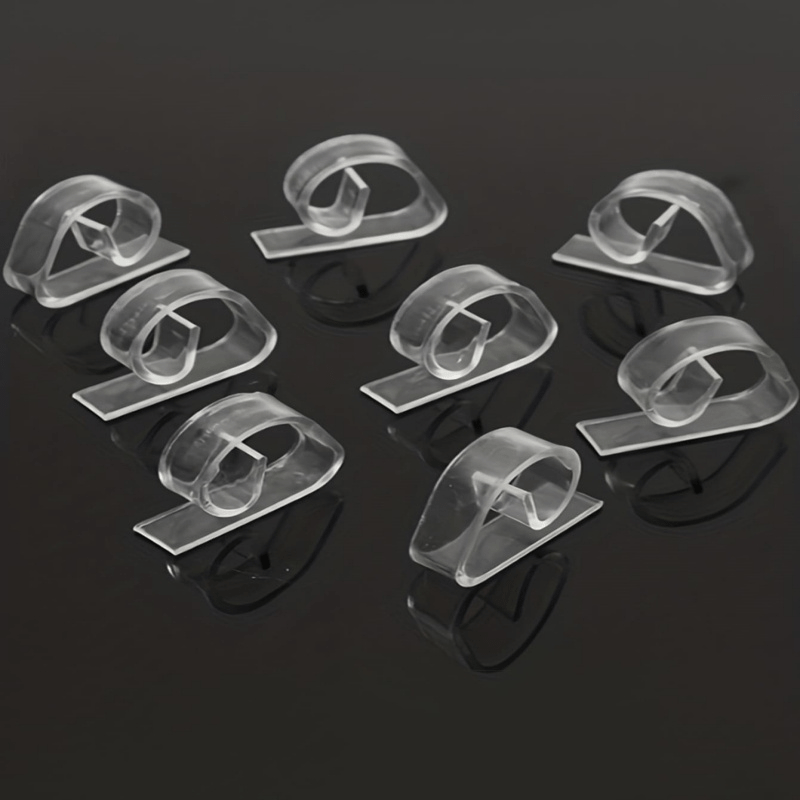 12pcs Clear Plastic Tablecloth Clips for Parties and Events