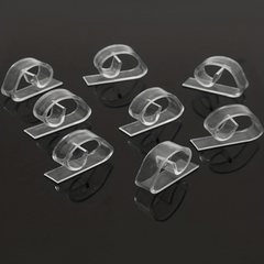 12pcs Clear Plastic Tablecloth Clips for Parties and Events