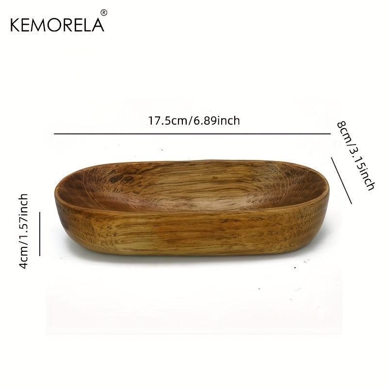 Japanese Dried Fruit Dish Natural Wood Tableware for Healthy Snacking