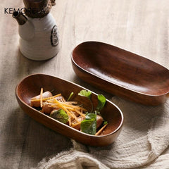Japanese Dried Fruit Dish Natural Wood Tableware for Healthy Snacking