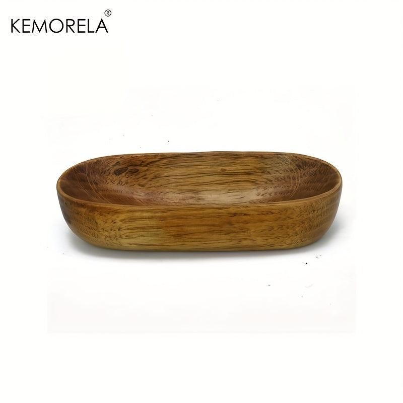 Japanese Dried Fruit Dish Natural Wood Tableware for Healthy Snacking
