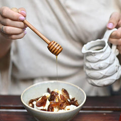 10pcs Solid Wood Honey Sticks Carved Wooden Honey Spoons Stirrers