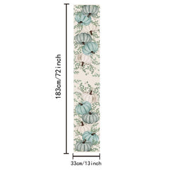 Poly Table Runner Pumpkin Pattern Table Cover Thanksgiving Halloween Decor