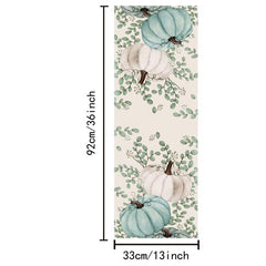 Poly Table Runner Pumpkin Pattern Table Cover Thanksgiving Halloween Decor