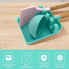 Heat Resistant Spoon Rest Drip Pad for Utensils Kitchen Grill