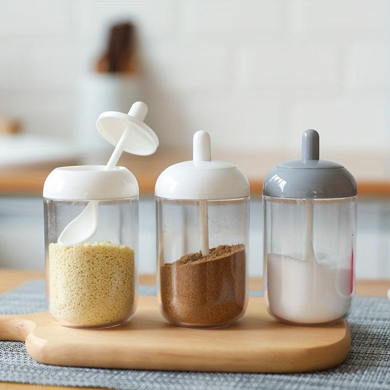1pc Seasoning Jar Kitchen Spice Pot Plastic Seasoning Containers