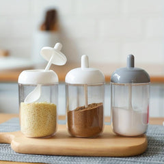1pc Seasoning Jar Kitchen Spice Pot Plastic Seasoning Containers