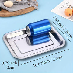 2pcs Stainless Steel Serving Plates for Restaurant Hotel Dinner