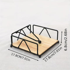 Iron Napkin Holder Classic Arc Series Three door Paper Towel Clip