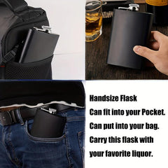 8oz Matte Hip Flask Stainless Steel Leak Proof Funnel Whiskey Flask Set