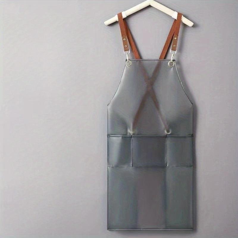 TPU Transparent Apron with Pockets & Stain Resistant Halter Apron