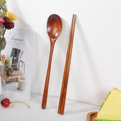 Portable Wooden Spoon & Chopsticks Set for Camping Travel Picnics