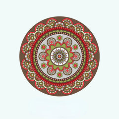 Ethnic Style Rubber Coaster Heat Resistant Tea Mat
