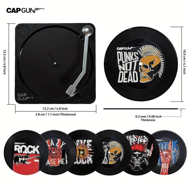 Vinyl Record Coasters Hip Hop Punk Rock Music Cup Coasters