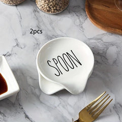 Ceramic Spoon Rest Ladle Holder for Stove Top
