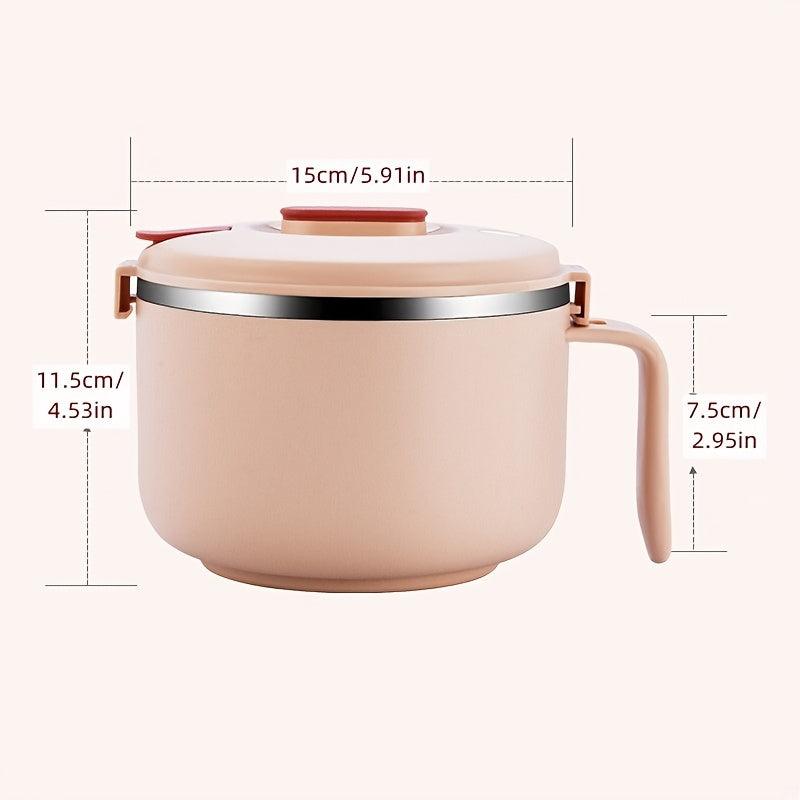 Double Layer Stainless Steel Instant Noodle Bowl Anti Scalding Lunch Box