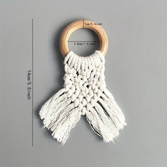 Wooden Ring Tassel Napkin Buckle Holder for Events and Parties