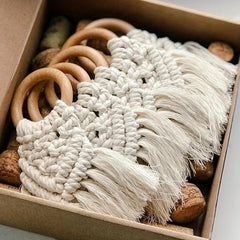 Wooden Ring Tassel Napkin Buckle Holder for Events and Parties