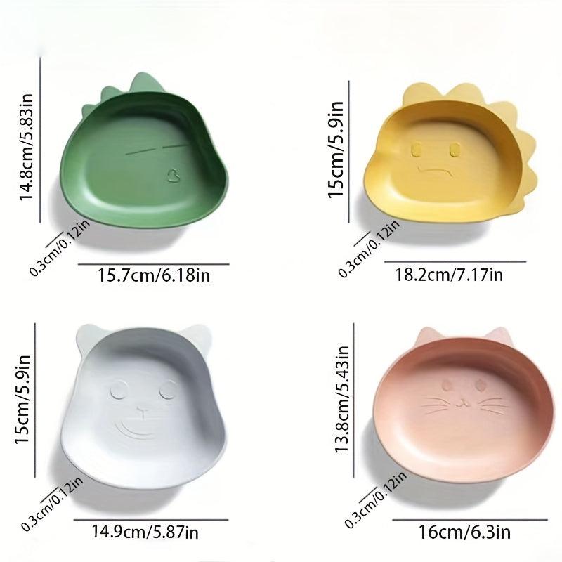 4pcs Cartoon Bone Spitting Dish Snack Plate