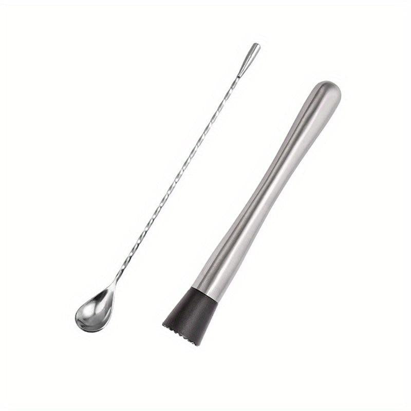 Stainless Steel Mixing Spoon Spiral Bar Cocktail Spoon