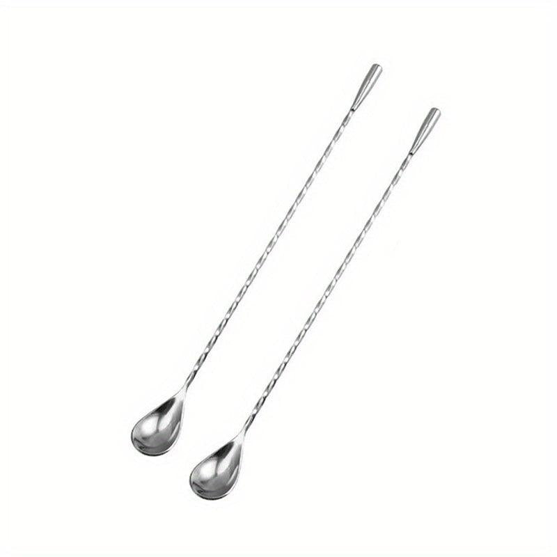 Stainless Steel Mixing Spoon Spiral Bar Cocktail Spoon