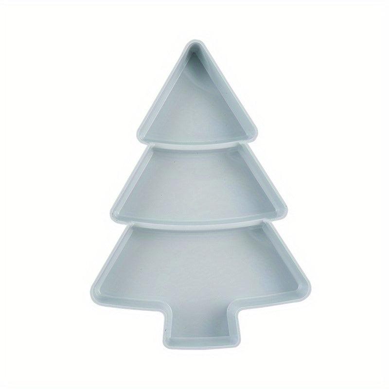 Christmas Tree Snack Plate Divider Box for Dried Fruits & Candy