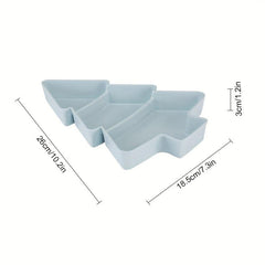 Christmas Tree Snack Plate Divider Box for Dried Fruits & Candy