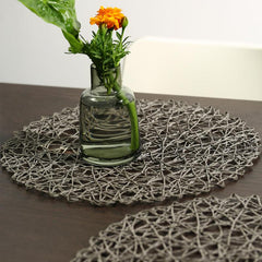 1pc Round Paper Placemat Home Living Room Decorative Mat
