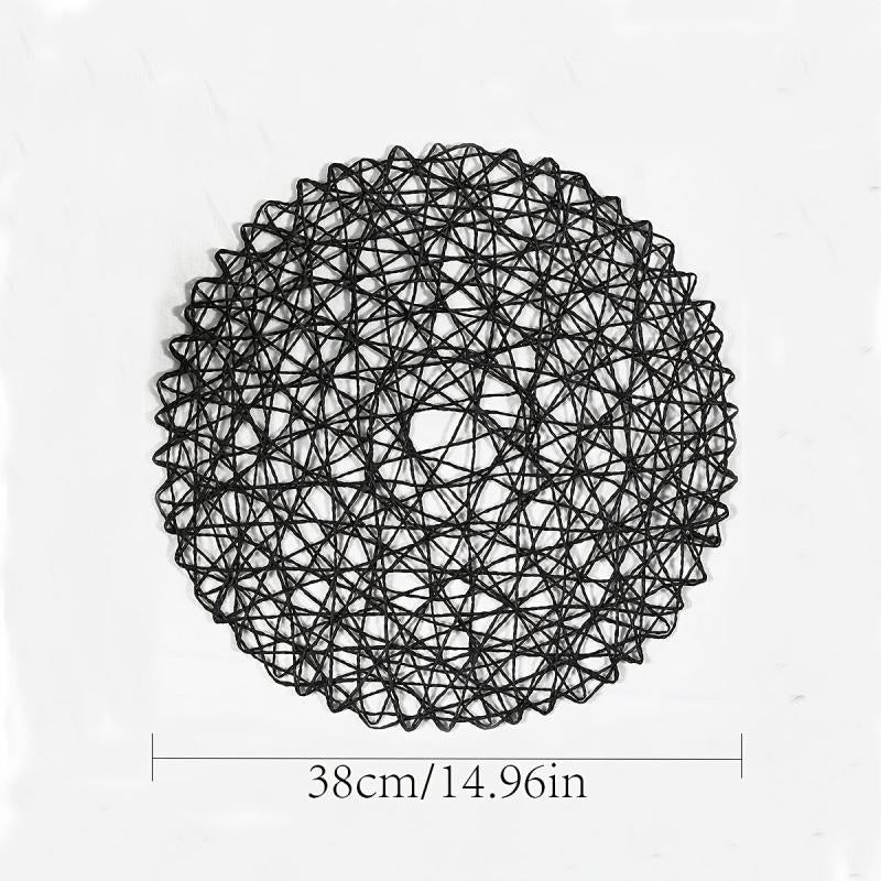 1pc Round Paper Placemat Home Living Room Decorative Mat