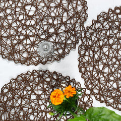 1pc Round Paper Placemat Home Living Room Decorative Mat