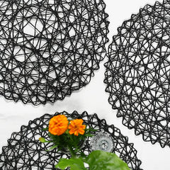 1pc Round Paper Placemat Home Living Room Decorative Mat