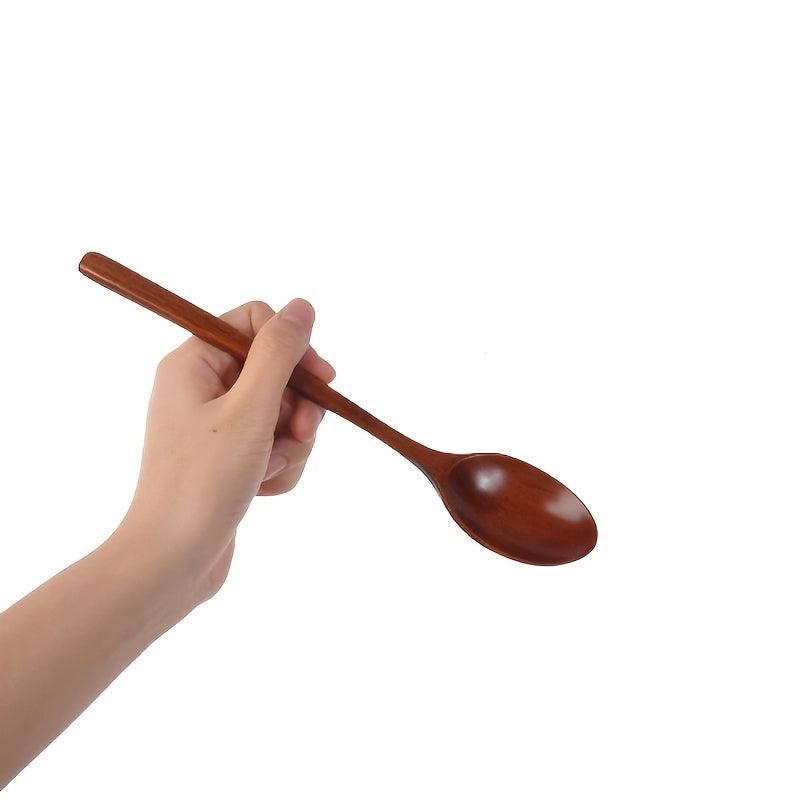Wooden Soup Spoons For Mixing Cooking Long Handle Spoon Kitchen Utensil