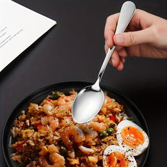10pcs Stainless Steel Dessert Spoon Modern Stirring Coffee Milk Spoon