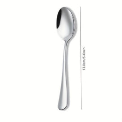 10pcs Stainless Steel Dessert Spoon Modern Stirring Coffee Milk Spoon