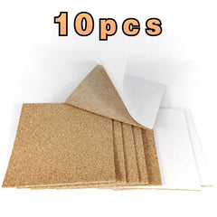 10pcs Wooden Mat Round Cork Mat Square Cork Mat Hexagonal Cork Board