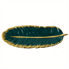 Banana Leaf Ceramic Plate Reusable Dinner Tray for Desserts Decorative Gadget