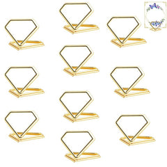Metal Diamond Place Card Holders Wedding Table Number Holder