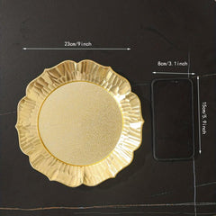 Golden Sharp Plastic Tray Electroplated Dried Fruit Plate
