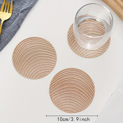4pcs Hollow Out PVC Coasters Washable Non-slip Heat Resistant Placemats