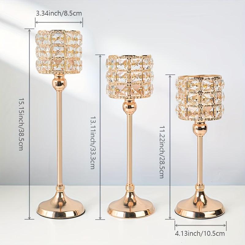 Crystal Candle Holders for Table Centerpieces, Home Decor, Wedding Party