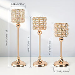 Crystal Candle Holders for Table Centerpieces, Home Decor, Wedding Party