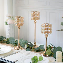 Crystal Candle Holders for Table Centerpieces, Home Decor, Wedding Party